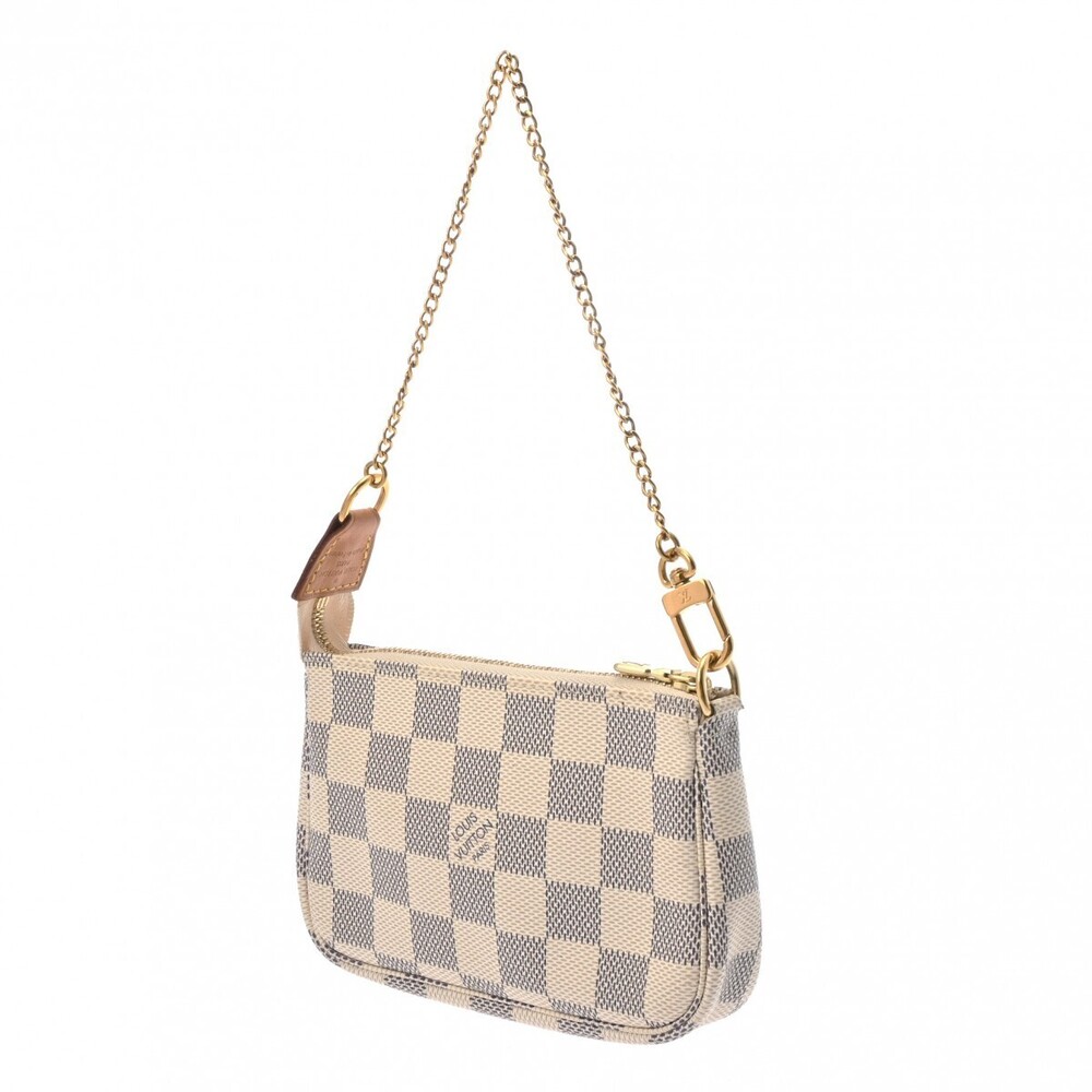 Louis Vuitton Damier Pochette White Pouch Accessory Azur Accessoires
